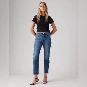 Levi’s Wedgie Straight Jeans in Unstoppable Wear - Dark Wash - 24